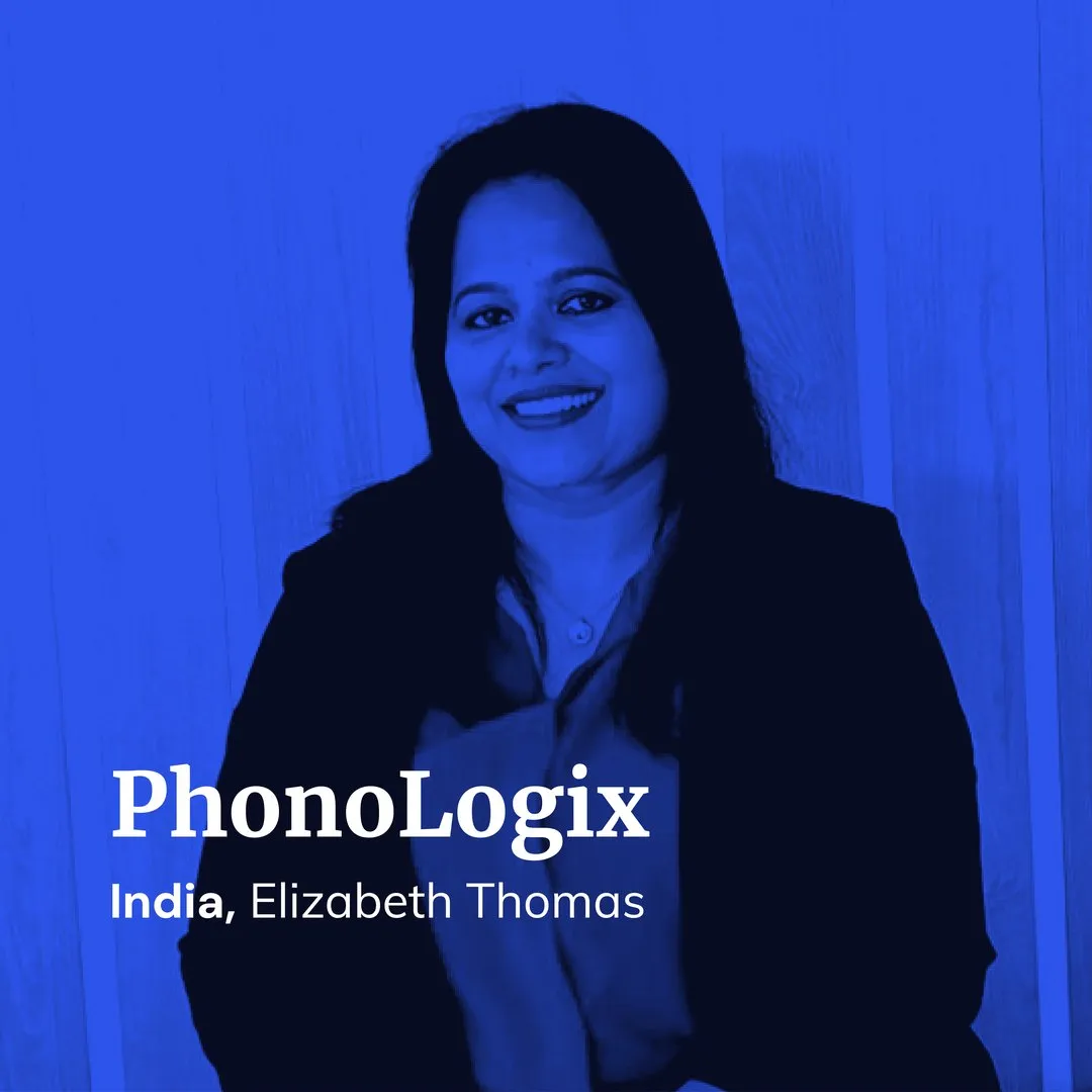 PhonoLogix founder portrait: Elizabeth Thomas, India