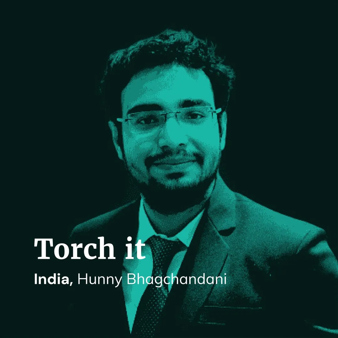 Torchit founder portrait: Hunny Bhagchandani, India