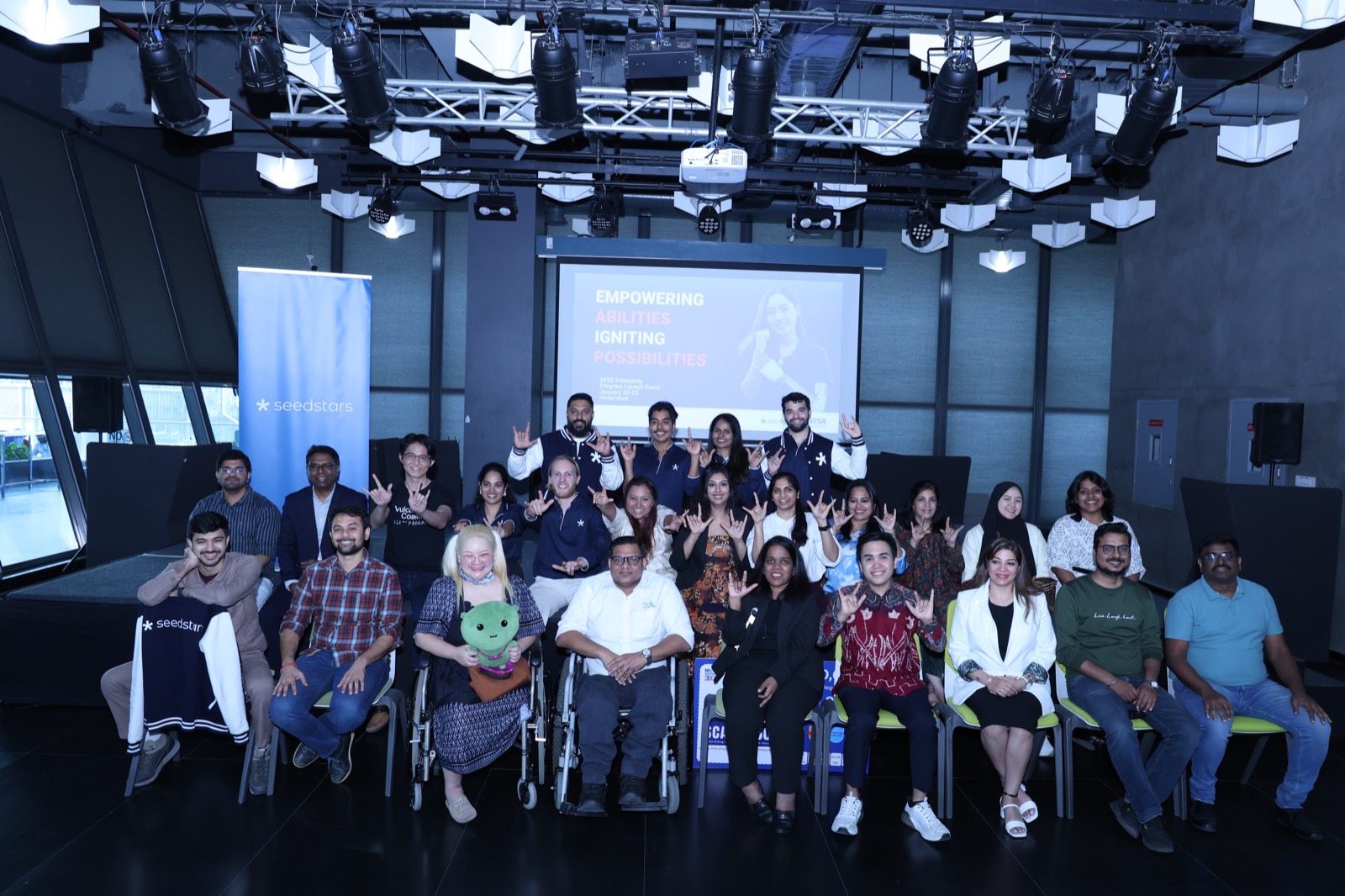 SEED Inclusivity Cohort 1 founders and team at the Seedstars Villa in Hyderabad